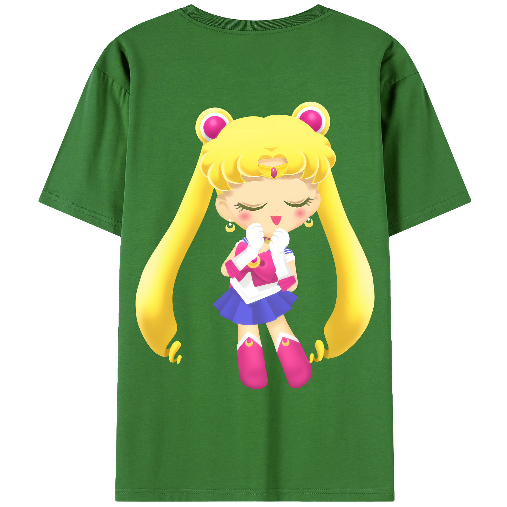（画像用） 美少女戦士セーラームーン 月野 うさぎ つきの うさぎ Sailor Moon Tsukino Usagi レディース半袖Tシャツ(バックプリント)